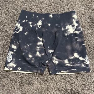 Darc Sport High Waist Tie-Dye Shorts - Black and White